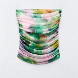 Zara Colorful Mesh Tube Top